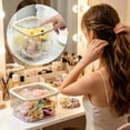 thumbnail image 4 of Hair Accessory Storage Box with Flip Top Lid Clear Plastic Organizer Case for Clips Bows Ties Bands and Small, 4 of 6