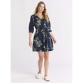 thumbnail image 2 of Time and Tru Women's Mini Wrap Dress, Sizes XS-XXXL, 2 of 5