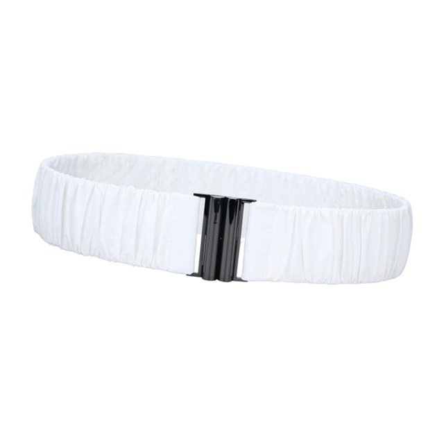 Cinturón elástico para cintura, decoración informal, corsé plisado para ropa, abrigo acolchado, chaqueta Blanco