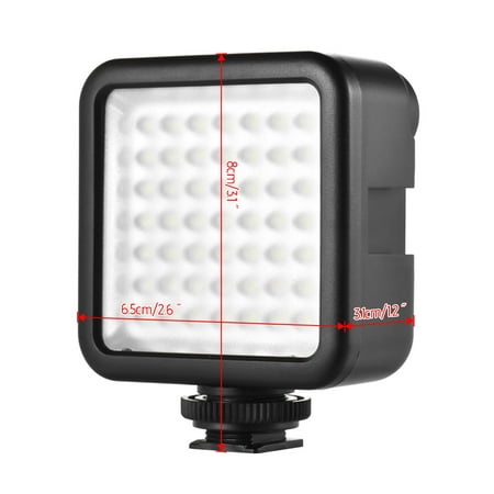 Andoer W49 Mini Interlock Camera LED Panel Light Dimmable Camcorder Video Lighting With Shoe Mount Adapter for Canon Nikon Sony A7