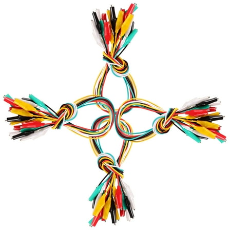 MERRYHAPY 40pcs Insulated Copper Wire Alligator Clips for Electrical Testing, Troubleshooting, and Electronics Projects