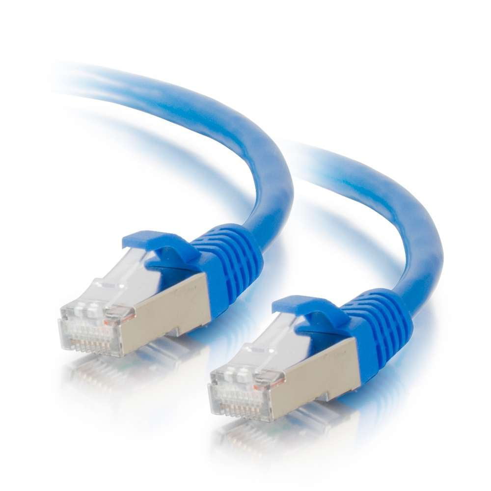 30 Feet, 9.14 Meters Snagless Shielded Ethernet Network Patch Cable C2G 00806 Cat6 Cable Blue 