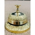 thumbnail image 4 of Maritime Treasures Solid Brass Classic Office Desk Bell with Traditional Art Work Loud Desk Office, 4 of 7