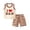 Khaki, variant on Toddler Summer Outfits Casual Solid Sleeveless Tank Top Shorts Set 2 Piece 6 M-4 Y