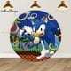 thumbnail image 4 of Fondo redondo de Sonic Hedgehog para decoración de fiesta de cumpleaños de niños, temática de juego, cubiertas cilíndricas, fondo fotográfico de tela, 4 of 5
