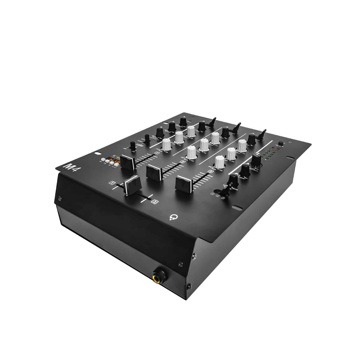 Professional 4-Channel Stereo Mixer with Sound Card Home KTV Stage DJ Mixing Console
