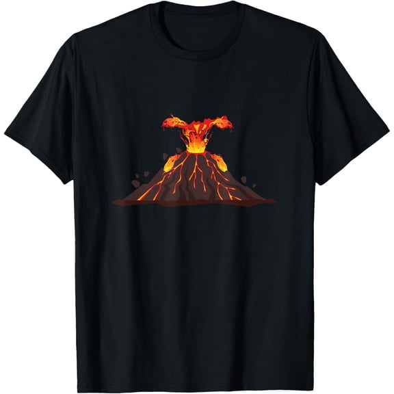 t-shirt Volcano Lava Girls Boys Volcano T-Shirt.