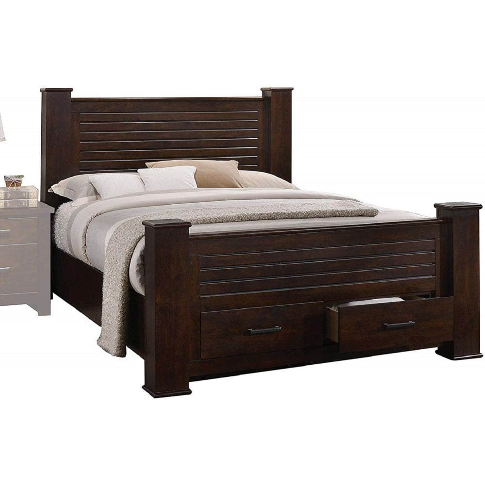 Mahogany Queen Bed with Storage