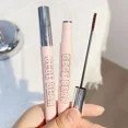 thumbnail image 5 of Máscara de pestañas mate de fibra de seda, maquillaje, cepillo ultrafino, alarga las pestañas, resistente al agua, de secado rápido, marrón, negro, rizador, cosmético （Black1, 5 of 5