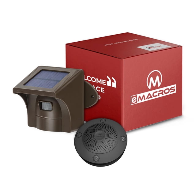 Alarma solar inalámbrica para entradas eMacros de 1/2 milla de largo alcance