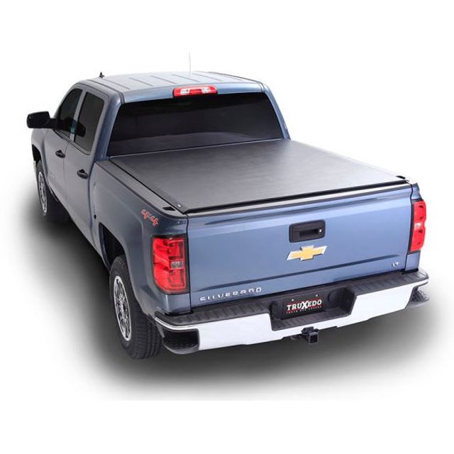Truxedo Tonneau Cover 772001 Deuce 2; Soft Roll-up Hook And Loop/Flip-up Front Panel; Lockable Using Tailgate Handle Lock; Black; Vinyl