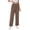 Coffee, variant on Wide Leg Corduroy Pants Women High Waisted Button Straight Pants Casual Elastic Fall Trousers Vintage Warm Clothes