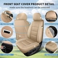 thumbnail image 5 of LAONNVIR Car Seat Covers for Toyota 4Runner 2003-2025:5 Seats Full Set Waterproof Leather Automotive Seat Protectors(Beige,5 Seats), 5 of 10