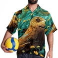 thumbnail image 4 of Platypus Men's Hawaiian Shirt, Button Down Poplin Short Sleeve Casual Summer Beach Printed Unisex Shirts, 4 of 6