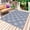 MediumSlateBlue White Beige, variant on Beige Gray Dandelion Outdoor Rug 6x9 Ft - Reversible Patio Rug Outdoor Camping Rugs, Farmhouse Botanical Blossom Washable Indoor Outdoor Area Rugs, Non-Slip Outdoor Carpet Runner for Deck/Porch