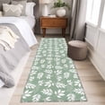 thumbnail image 4 of 2'x6' Rug Runners for Hallways Kitchen, Green Leaves Non Slip Entryway Beside Floor Carpet Runner, Pastoral Natural Leaf Plants Farmhouse Washable Laundry Room Bedroom Throw Rugs Mat for Family Pet, 4 of 8