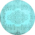 thumbnail image 1 of Ahgly Company Indoor Round Persian Light Blue Traditional Area Rugs, 8' Round, 1 of 4