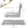 thumbnail image 2 of Gymax Adjustable 6-Position Floor Chair Folding Lazy Man Sofa Chair Multiangle Coffee, 2 of 9
