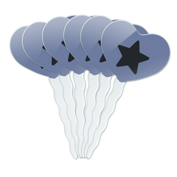 Steven Universe Amethyst Star Heart Love Cupcake Picks Toppers Decoration Set of 6