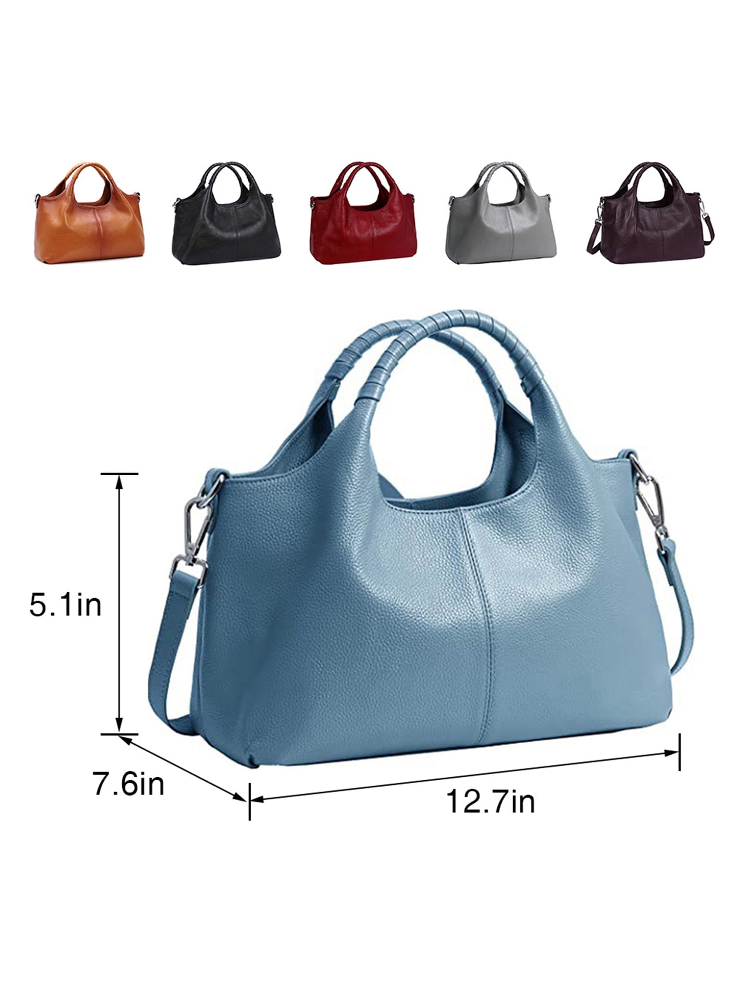 Innerwin Women Purse Designer Crossbody Bag Zipper Detachable