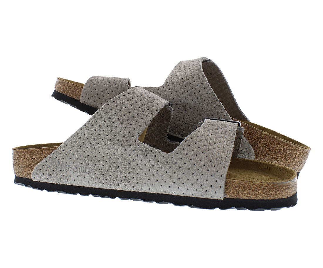 Birkenstock Arizona Unisex Shoes Size 10, Color: Emboss Dots Stone Coin