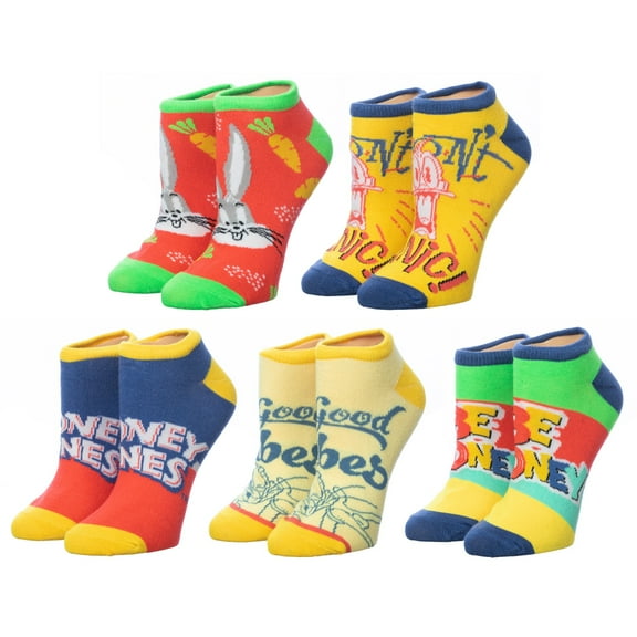 Looney Tunes Casual Ankle Socks Set for Men 5 Pack