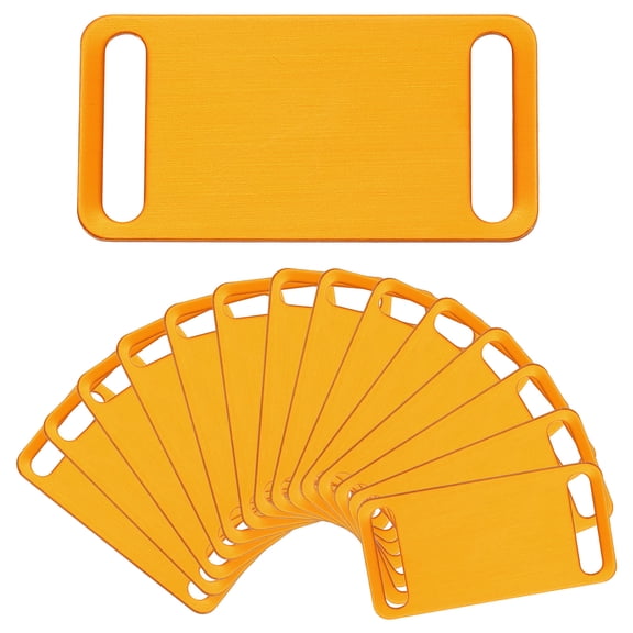 Uxcell 30 Pcs Anodized Aluminum Blank Tags 51 mm Sided Pet ID Stamping Tags, Gold