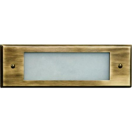 

Recessed Open Face Brick Step & Wall Fixture Antique Brass