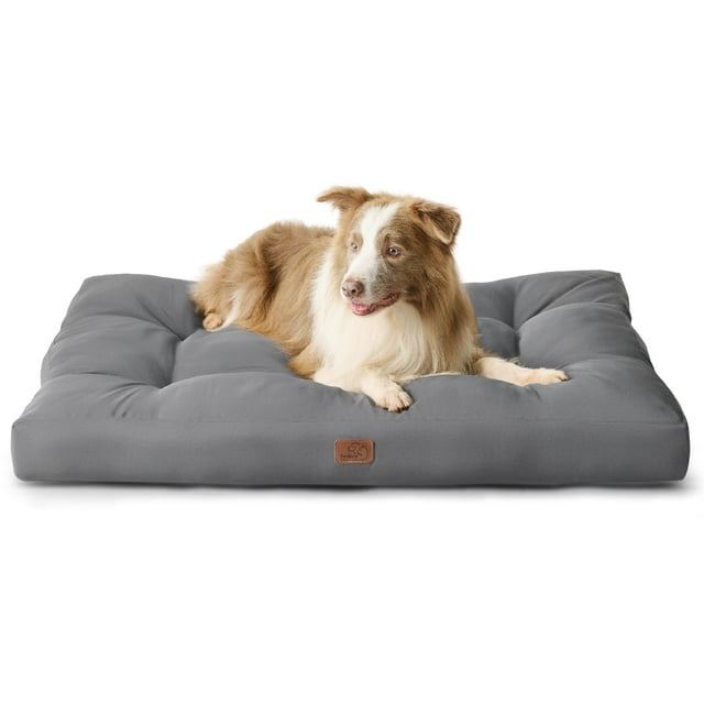 Cama extragrande para perros Bedsure, 112 x 89 x 10 cm, impermeable, gris