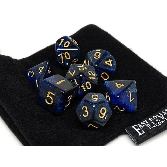 Midnight Blue Stardust w/Gold (7) New