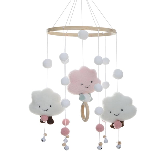 Móvil de cuna para bebé, juguete de desarrollo hecho , decoración giratoria con de cabellero, juguetes colgantes para cuna, decoración de rosado Salvador Móvil de cuna