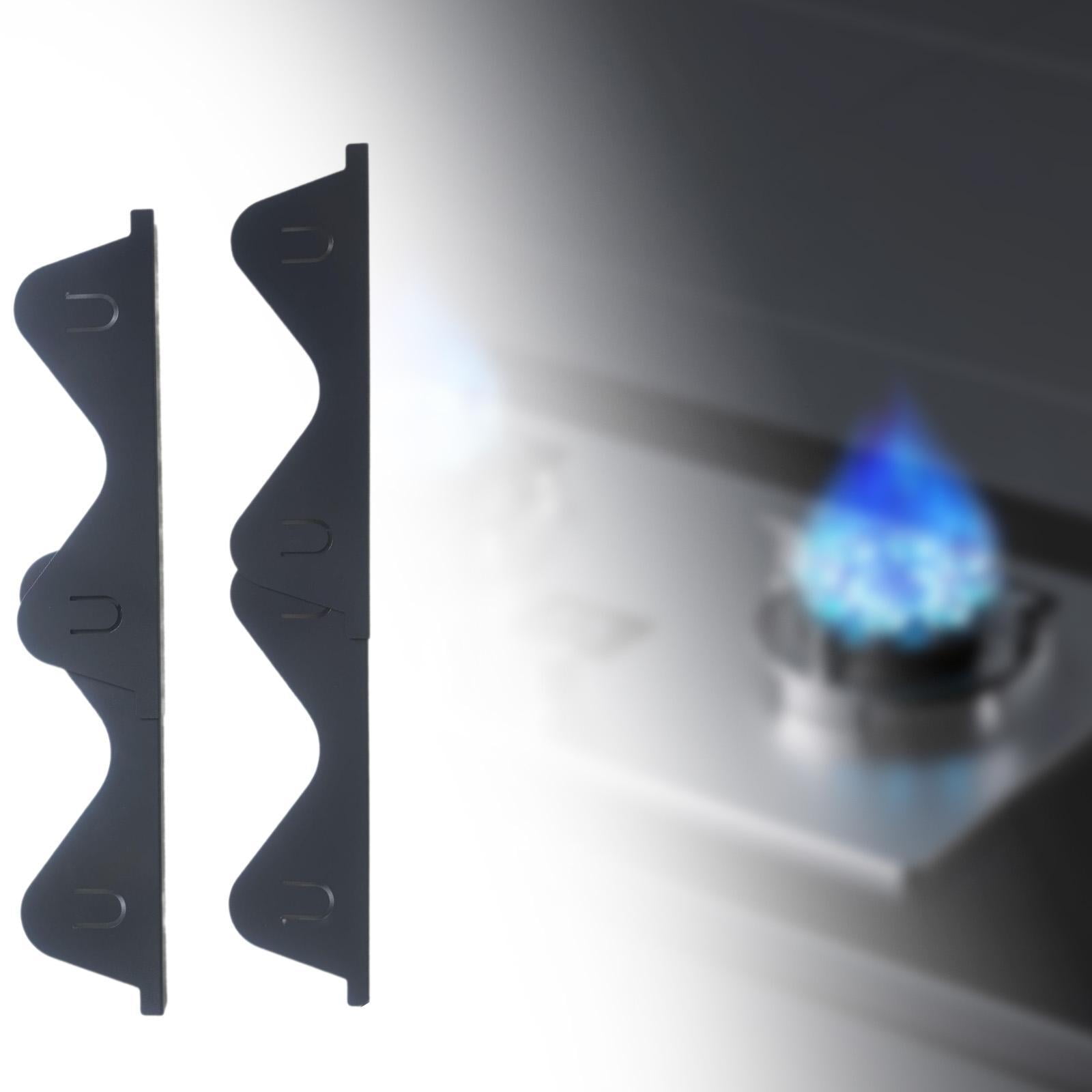 TISHITA Stoves Counter Cover Oven Filler Stainless Steel Range Office Desk Seals Heat Resistant Side Guards Fills Gaps Kitchen Filler black