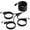 Black, variant on DEWENWILS 40FT (22'+6'+6'+6') Outdoor Extension Cord with 3 Outlets for Outside Christmas Landscape Lighting, 16/3 Gauge Safety Cover Plugs Weatherproof