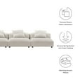 thumbnail image 2 of Modway Solace 3-Piece Modular Upholstered Fabric Sofa in Salt, 2 of 8