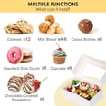 thumbnail image 6 of 20pcs Cookie Boxes with Window & Stickers, 9x6x3 Inch White Bakery Boxes Dessert Container for Pastries, Chocolate Covered Strawberries, Easter Candy, Muffins, Donuts, 6 of 6