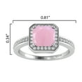 thumbnail image 3 of Sterling Silver With Natural Pink Opal and White Topaz Solitaire Ring, 3 of 3