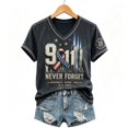 thumbnail image 6 of AHMOMEI Women 9.11 25th Anniversary Shirt Never Forget 911 Tshirts American Flag Courage Hope Memorial Women's Short Sleeve Tops XXL, 6 of 6