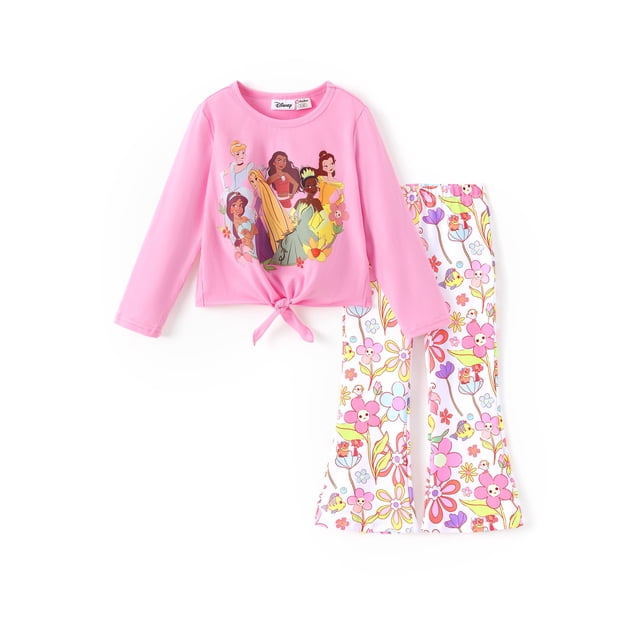 Set de ropa Disney Princess de manga larga para niñas de 3 a 4 años