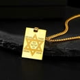 thumbnail image 3 of Dreamtimes Star of David Necklace Judaic Hebrew Bring Them Home NOW Double Sides Carved Pendant Stainless Steel Jewish Jewelry, 3 of 5