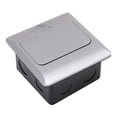 thumbnail image 3 of Aluminum Alloy Panel Embedded Power Socket with Dual 2.1A USB Ports & 2 Standard Outlets, PC Flame-Retardant Bottom Box, Waterproof Sealing Design - Ideal for Home, Office, Hotel, Mall, 4S Store, 3 of 7