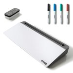 YAKCAM Desktop Whiteboard with Storage Organizer, Dry Erase Board