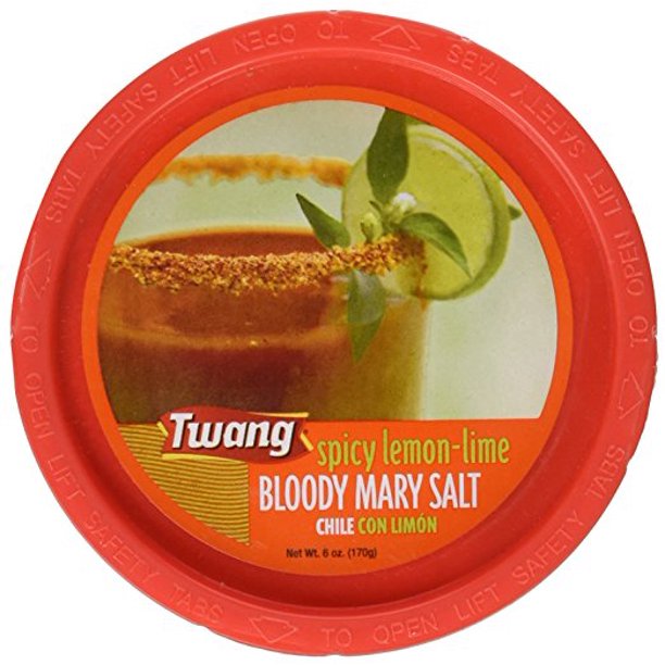 Twang Spicy Lemon Lime Bloody Mary Rimming Salt, 6 oz Tub