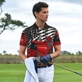 thumbnail image 3 of Yiaed tractorPrint Men's Short Sleeve Polo Shirt,Golf Polo for Men Three-Button Golf Shirt Athletic Casual Collared T-Shirt- 4X-Large, 3 of 7