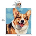 thumbnail image 2 of Corgi Canvas Picnic Blanket Waterproof Outdoor Extra Large for Family Beach Hiking Camping - Foldable and Portable Mat with Carry Handle - Durable, Easy to Clean, Lightweight., 2 of 6