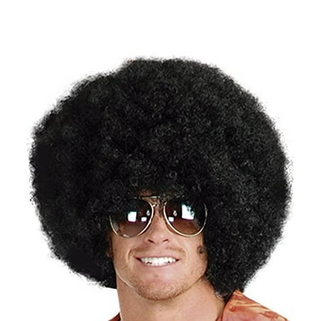 Afro Wig (Unisex) - Choose Style (Black ) Afro Disco Hippie 60s 70s Wig