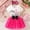 R134-White, variant on RMGVDSD Infant Baby Girls My 1St Birthday Outfits Letter Print Short Sleeve Romper Onesie A-Line Tutu Skirt With Headband Clothes Set Trendy Spring Clothes