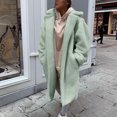 thumbnail image 4 of Abrigo cálido de piel sintética para mujer, chaqueta de invierno, cuello vuelto sólido, prendas de vestir exteriores Fridja  po2585, 4 of 5