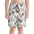 thumbnail image 2 of Cauagu Chickens Print Swim Trunks for Men,Youth Boys Swim Shorts Compression Liner Beach Shorts Boys' Swimming Shorts 7-20 Years Bathing Suit-X-Large, 2 of 7