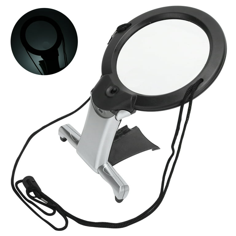 MagniPros 10X Magnifying Glass with 3 Light Modes Anti-Glare LED Lighted  Reading Magnifier with Self-Standing Handle for Hobbyists, AMD, Reading  Fine Print, Seniors, Inspection, Coin, Jewelry 