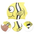thumbnail image 3 of Unique Bargains 1 Pc Waterproof Cartoon Pattern Swim Cap Yellow, 3 of 6